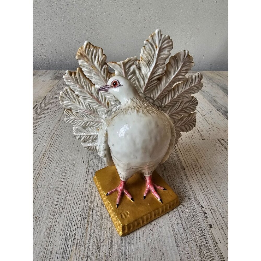 Nymphenburg vintage pigeon bird AS IS fantail‎ statue figurine 962 as is